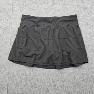 Lululemon Skirt Womens 8 Black Pace Rival Running Tennis Athletic